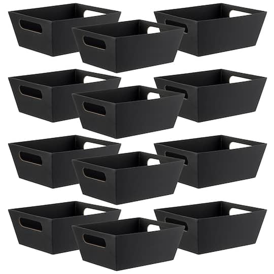 12 Pack: Black Gift Basket with Handles by Celebrate It&#x2122;
